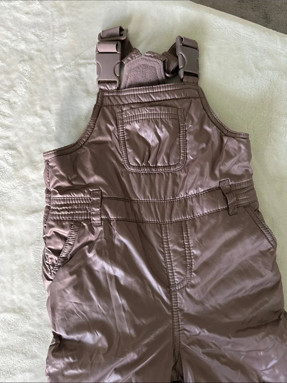 GAP shiny Tan Insulated Bib Snow Pants